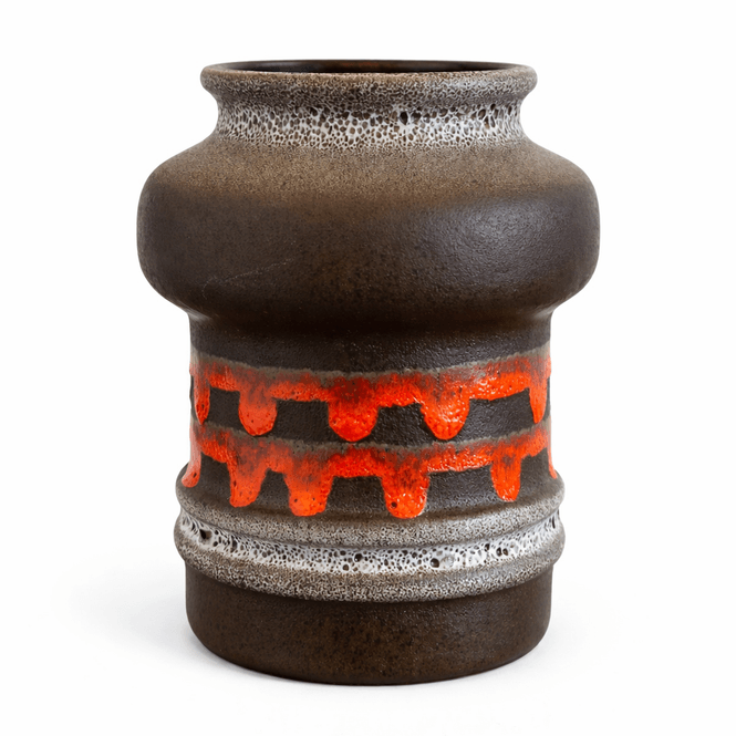 Hovedbilde West Germany, Vase, brun og oransje
