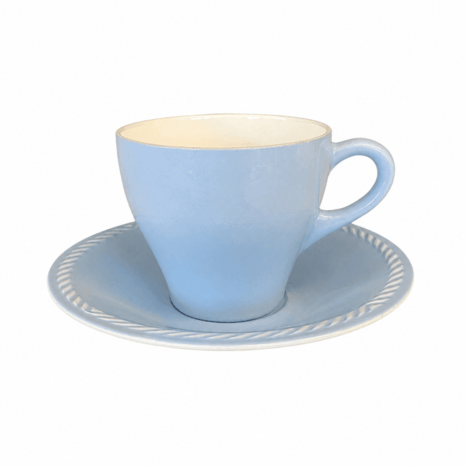 Hovedbilde Blå Sissel, kaffekopp og skål