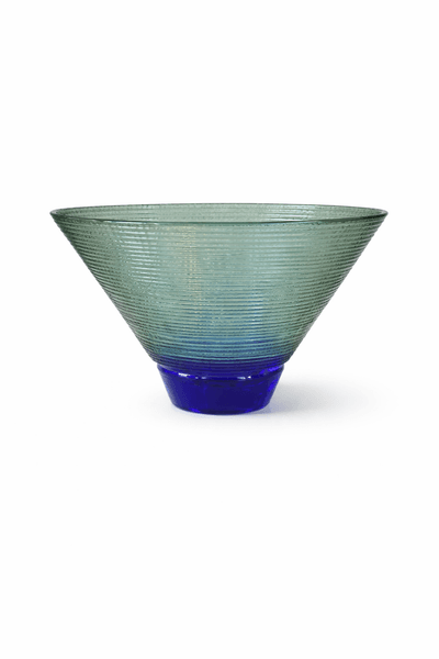 Hovedbilde Kario, grønn bolle med blå fot. 15 cm