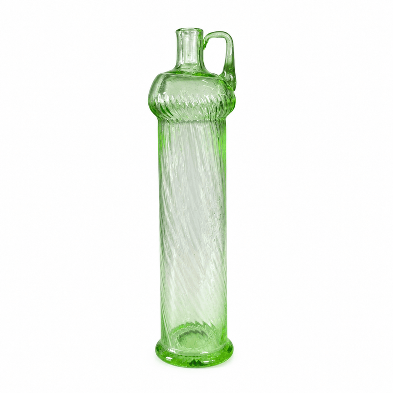 Biedermeier-vase i grønt glass