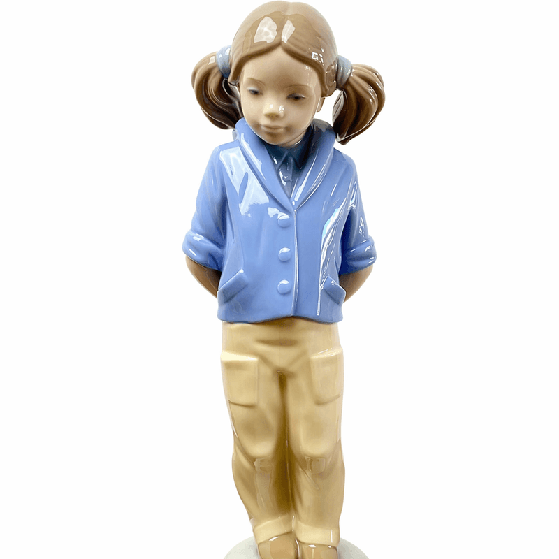 Lladro, jente med musefletter