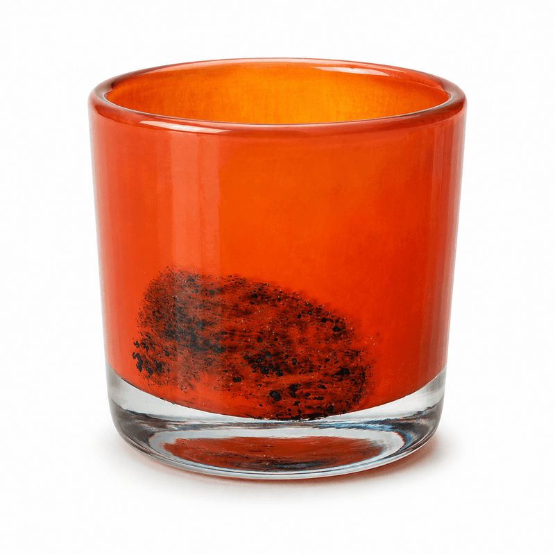 Benny Motzfeldt, oransje krukke, 9 cm