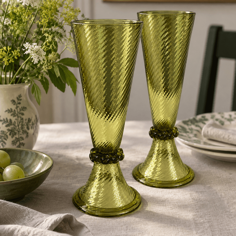 Høye, grønne glass