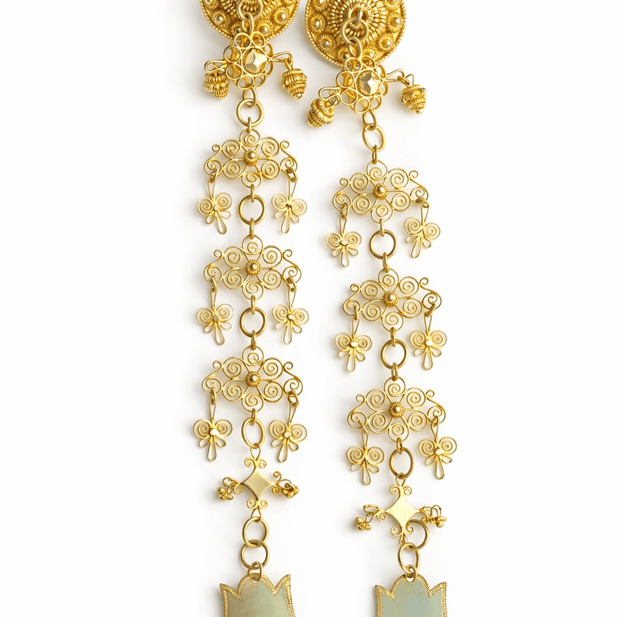 Halsknapp / sølje - forgylt