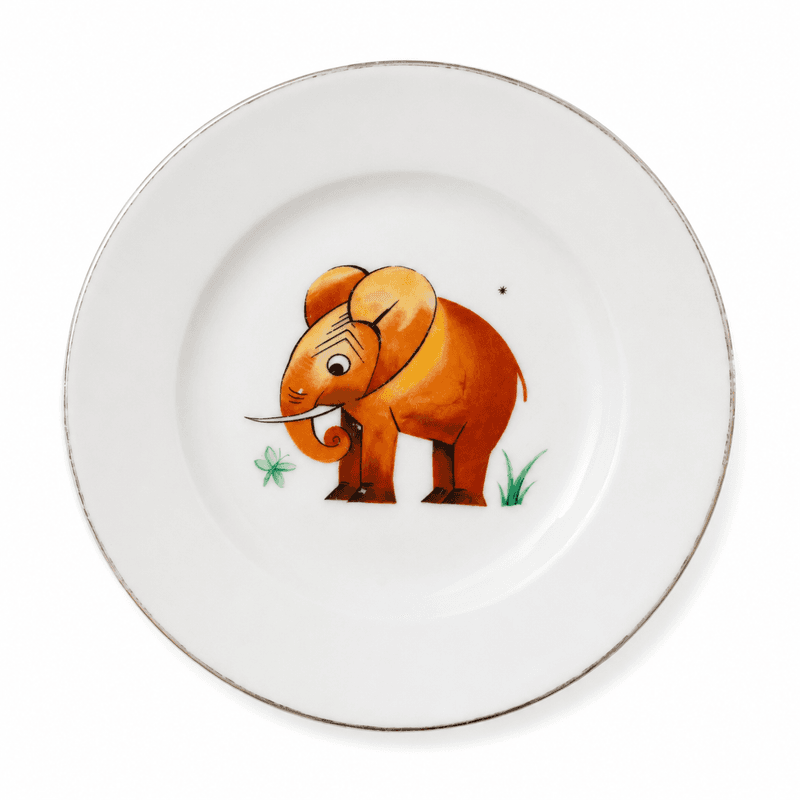 Barnetallerken med elefant, Porsgrund Porselen