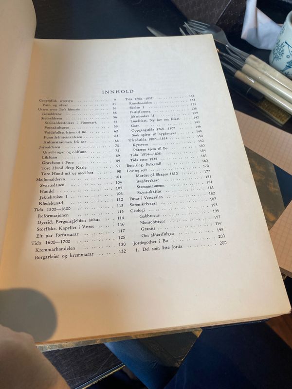 Bø bygdebok, bind I